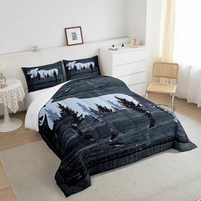 Rural Style Deer Forest Duvet Set