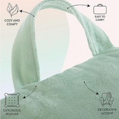 Light green backrest pillow