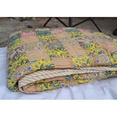 Luxurious Hand Block Printed Cotton Quilted Blankets